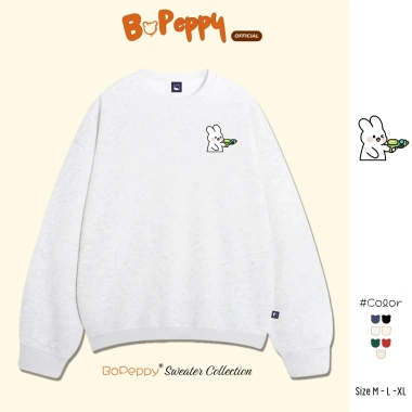 Áo Sweater Couple Thỏ Gấu BOPEPPY - Áo Nỉ Đôi, Lông Cáo Mềm Mịn, Giao Ngay 149k 9