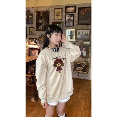 Áo Sweater Cún Đội Mũ THEKLA - Nỉ Lông Cáo Dày Dặn BST390 - Tết 2.026 Giá 145k 2