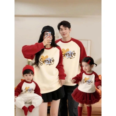 Áo Sweater Gia Đình Ráp Lăng 3/4 Người Mẫu Mới 2.026 - Nỉ Bông Đẹp, Đa Size, Giá Gốc 156k Giảm còn 130k