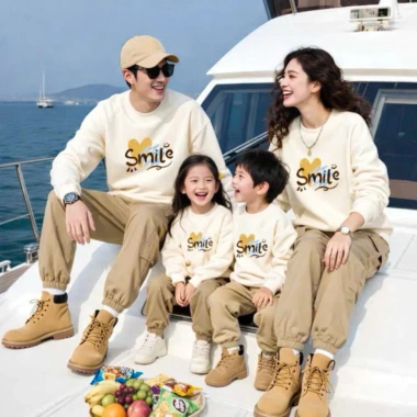 Áo Sweater Gia Đình Ráp Lăng 3/4 Người Mẫu Mới 2.026 - Nỉ Bông Đẹp, Đa Size, Giá Gốc 156k Giảm còn 130k