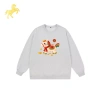 Áo sweater nỉ bông cao cấp họa tiết ngựa lộc tài, ấm ám thoáng khí, form rộng unisex cho nam nữ - Tết 2.026 2