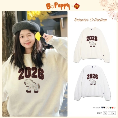 Áo Sweater Nỉ Lông Cáo BOPEPPY Unisex Tết 2.026 - Local Brand Nam Nữ, Lót Nhung Mềm Mại, Dày Dặn, Giá 149.000