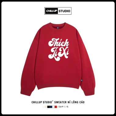 Áo Sweater Nỉ Lông Cáo CHILLUP STUDIO Unisex Ấm Áp Mùa Đông TC232 - 149.000₫