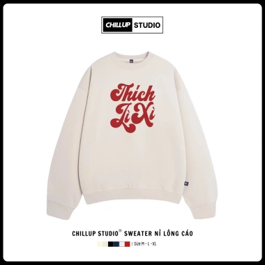 Áo Sweater Nỉ Lông Cáo CHILLUP STUDIO Unisex Ấm Áp Mùa Đông TC232 - 149.000₫