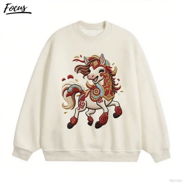 Áo sweater nữ đỏ mận unisex thu đông form rộng Năm Ngựa in hình áo tết fashion FOCUS 199k 8 Áo sweater nữ đỏ mận unisex thu đông form rộng Năm Ngựa in hình áo tết fashion FOCUS 199k 8
