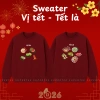 Áo Sweater Tết 2.026 - Hình Món Ăn Truyền Thống, Nỉ Bông Dày Dặn, Mềm Mịn, Giá 195k
