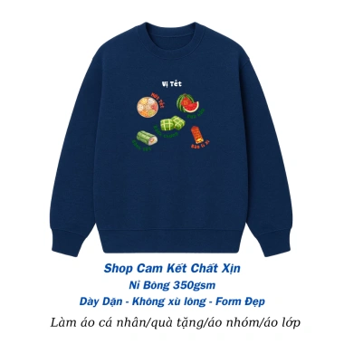 Áo Sweater Tết 2.026 - Hình Món Ăn Truyền Thống, Nỉ Bông Dày Dặn, Mềm Mịn, Giá 195k 8 Áo Sweater Tết 2.026 - Hình Món Ăn Truyền Thống, Nỉ Bông Dày Dặn, Mềm Mịn, Giá 195k 8