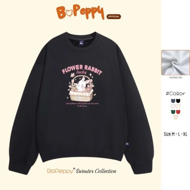 Áo Sweater Thỏ Giỏ Hoa BOPEPPY Nỉ Lông Cáo BP179 - Gen Z Giá 149k GIAO NGAY