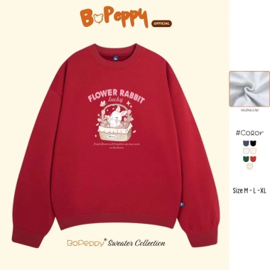 Áo Sweater Thỏ Giỏ Hoa BOPEPPY Nỉ Lông Cáo BP179 - Gen Z Giá 149k GIAO NGAY