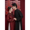 Áo tấc cổ phục ngũ tay chẽn bé cặp nam nữ gấm xốp 3H - Giá ưu đãi 495.000đ (giảm từ 598.950đ) 5