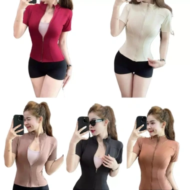 Áo tập gym vest YLYSPORT A42 khóa kéo co giãn, siết eo nhanh, tạo dáng quyến rũ - chỉ 145k