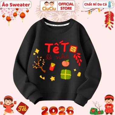 Áo Tết Bé 2.026 CIUCIU Sweater Vải Nỉ Da Cá - Happy New Year Giá 160k 8