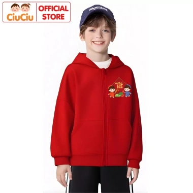 Áo Tết CIUCIU cho Bé Trai và Bé Gái - Áo khoác nỉ lót bông giữ nhiệt, chúc mừng Năm Mới 2.026, giá ưu đãi 214k 3 Áo Tết CIUCIU cho Bé Trai và Bé Gái - Áo khoác nỉ lót bông giữ nhiệt, chúc mừng Năm Mới 2.026, giá ưu đãi 214k 3