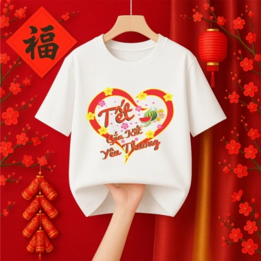 Áo tết gia đình 2.026 cotton mịn mát - Áo thun giá 30.000 đồng | Đồng Phục Anh Nga 3