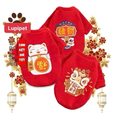 Áo tết giữ nhiệt Lna cho chó mèo kèm bao lì xì may mắn, giảm còn 36.844 VNĐ Áo tết giữ nhiệt Lna cho chó mèo kèm bao lì xì may mắn, giảm còn 36.844 VNĐ