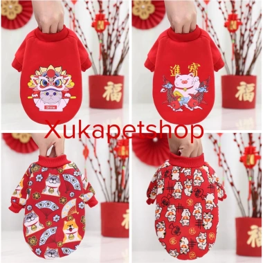 Áo tết giữ nhiệt Lna cho chó mèo kèm bao lì xì may mắn, giảm còn 36.844 VNĐ