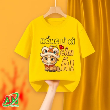 Áo Tết Lì Xì Bé 2.026 Cotton Mịn Đủ Size - Áo Hổng Cắn Á Chất Đồng Phục Anh Nga 35k