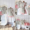 Áo thêu sen cá cổ nút tàu và váy tơ xếp ly xoè - Đầm Tết 44k ANNA T. BOUTIQUE 5