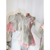 Áo thêu sen cá cổ nút tàu và váy tơ xếp ly xoè - Đầm Tết 44k ANNA T. BOUTIQUE 8