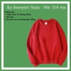 Áo Thu Đông Sweater Dài Tay Nam Nữ Trẻ Em Mẫu Trơn, Nỉ Lót Bông Mềm, Ấm Áp Ngày Tết - Giá 79.200 VND