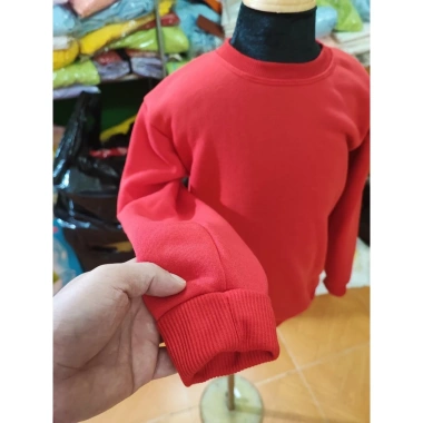 Áo Thu Đông Sweater Dài Tay Nam Nữ Trẻ Em Mẫu Trơn, Nỉ Lót Bông Mềm, Ấm Áp Ngày Tết - Giá 79.200 VND