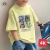 Áo thun bé trai form rộng cá tính màu xanh đen trắng cam size 4G 19‑55kg, chỉ 69.000₫ 9