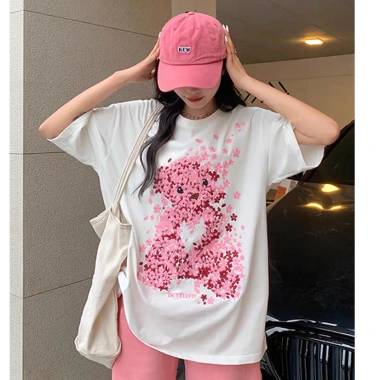Áo Thun Bloom Bear Gấu Hoa 250GSM Cotton Thoáng Mát, Mềm Mịn - Giá 199k 3