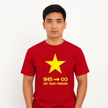 Áo thun Cờ Đỏ Sao Vàng Vietnam Forever Andromeda ngắn tay cổ tròn trẻ em giảm giá 55k
