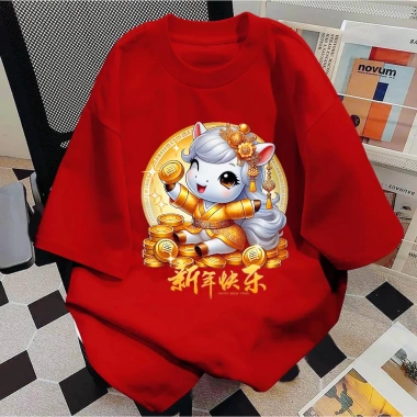 Áo thun Con Ngựa 12 con giáp Tết Trung Quốc - COD giao hàng 24h, giá chỉ 60k