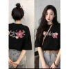 Áo thun cotton in hoa Memo style, form rộng, size 40‑65kg, giảm còn 130.000₫ 4