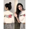 Áo thun cotton in hoa Memo style, form rộng, size 40‑65kg, giảm còn 130.000₫ 9