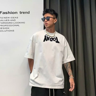 Áo thun cotton TODAY unisex cổ tròn cao cấp, tay ngắn 250gsm - Giá chỉ 179.000₫