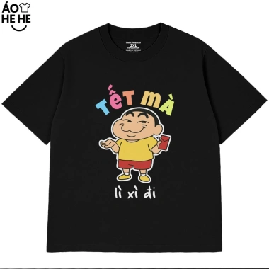 Áo Thun Hài Hước Tết Form Rộng Cotton 230gsm In Theo Yêu Cầu - Lì Xì, Câu Nói Vui Nhộn