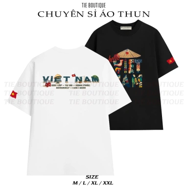 Áo Thun In Hello Vietnam - Độc Lập Tự Do, Yêu Nước, Cotton Thoáng Mát, Giảm 22%
