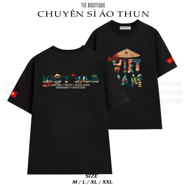 Áo Thun In Hello Vietnam - Độc Lập Tự Do, Yêu Nước, Cotton Thoáng Mát, Giảm 22%