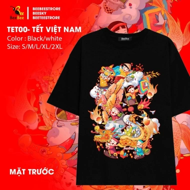 Áo thun in hình BEEBEE TẾT VIỆT NAM 100% cotton Giá chỉ 182.000₫ giảm từ 234.780