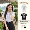 Áo thun nữ cổ nơ kẻ thuỷ thủ bigsize 45‑75kg Ullzzang 50Cents giảm giá 145k