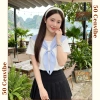Áo thun nữ cổ nơ kẻ thuỷ thủ bigsize 45‑75kg Ullzzang 50Cents giảm giá 145k 8