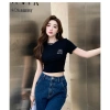 Áo thun nữ croptop NA02 ôm dáng, cotton Loza G80 - Giá ưu đãi 127.999₫