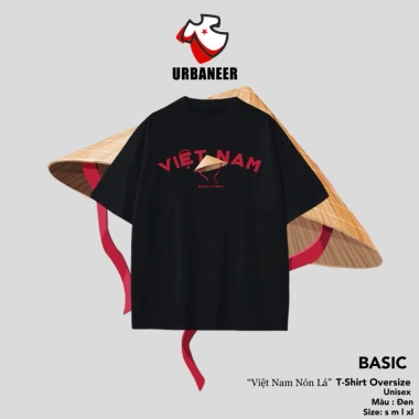 Áo Thun Oversize Basic Việt Nam Nón Lá 100% Cotton URBANEER 2.025 Giá 51.940 VND 3