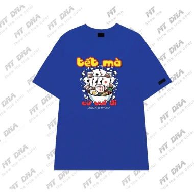 Áo thun phông oversize Tết 2.026 cặp đôi nam nữ Đỏ xanh trắng đen tay ngắn dày form rộng 151,110₫