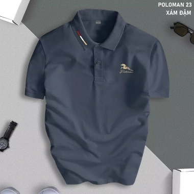 Áo Thun Polo Nam Cổ Bẻ POLOMAN – Vải CVC Cá Sấu Co Giãn, Form Chuẩn, Lịch Lãm, Giá 175k
