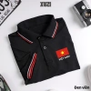 Áo thun polo Việt Nam XUZI, cổ bẻ, ngắn tay thể thao, vải cá xấu mềm mịn, cao cấp 3