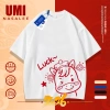 Áo thun tay ngắn đỏ Tết NASA LUCK ngựa con cotton thoải mái cho nam nữ - 130k 2