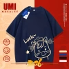 Áo thun tay ngắn đỏ Tết NASA LUCK ngựa con cotton thoải mái cho nam nữ - 130k 3