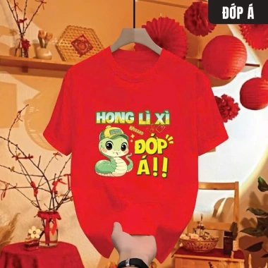 Áo thun tết 2.025 - Thun mềm mịn, thoáng mát, co dãn tốt, giá chỉ 29.000đ