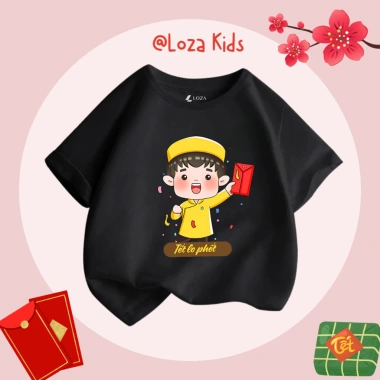 Áo thun Tết 2.026 cho bé trai, bé gái size 15-40kg - Loza Kids AT029 chỉ 92.000₫ 3