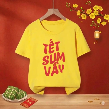Áo thun tết 2.026 cho gia đình – chất thun mềm mịn, thoáng mát, du xuân cực đẹp, giảm giá tới 23% 6