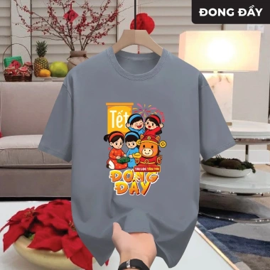 Áo thun TẾT 2.026 cổ tròn unisex đầy túi, co giãn tốt, in sắc nét, trẻ trung - 129k 10