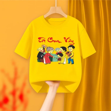 Áo thun Tết 2.026 cotton dày dặn mềm mịn - Đủ size, 35.000đ - Đồng Phục Anh Nga